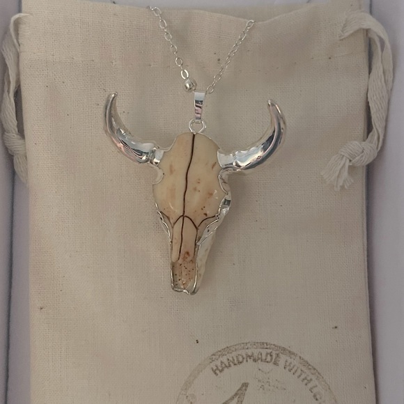 📌NIB Aria Lattner Longhorn Skull Necklace📌 - Picture 5 of 8